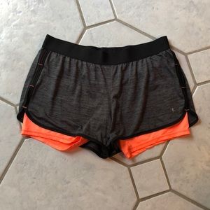 Grey and Orange Athletic Shorts